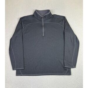Cabela's Pullover Mens XL Gray Quarter Zip Performance Fleece Sweater Outdoors